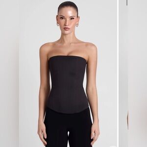 LEAU SPHYNX Satin Corset Top